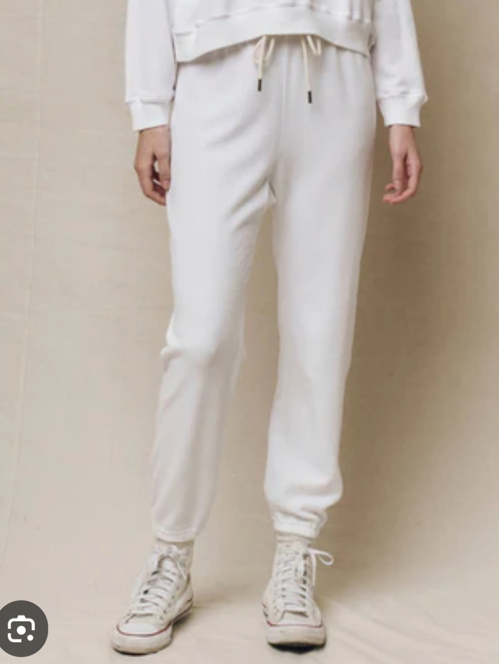 The Great Stadium Sweat Pant New Cream Light Yellow Size 0